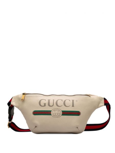Opasok s potlačou Gucci Pre-owned biela