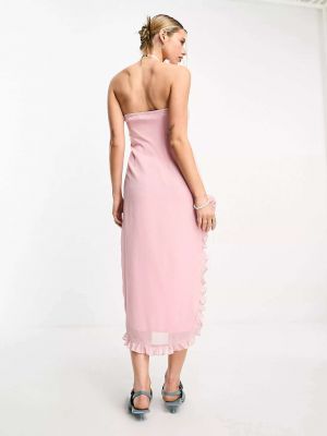 Асимметричное платье мини Motel розовое