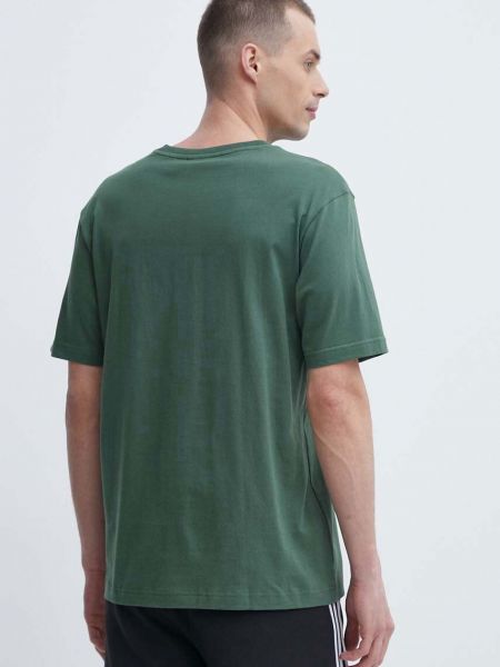 Bavlněné tričko s potiskem Adidas Originals zelené