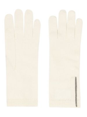 Кашемировые перчатки Brunello Cucinelli белые