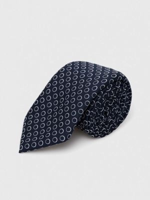 Cravată de mătase Boss albastru