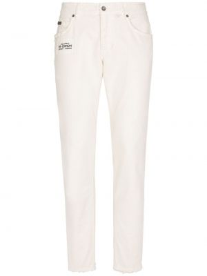 Jeans skinny slim Dolce & Gabbana blanc