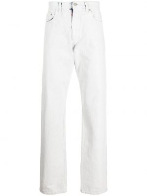 Straight leg jeans con stampa Maison Margiela bianco