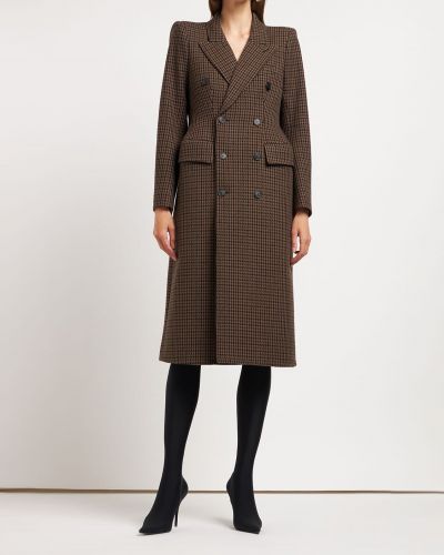 Manteau en laine Balenciaga marron