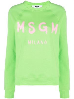 Trykt sweatshirt Msgm grønn