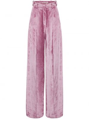 Βελούδινο παντελόνι Nina Ricci ροζ