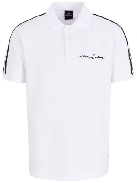 Siuvinėta polo marškinėliai Armani Exchange balta