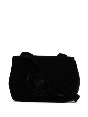 Žametna crossbody torbica iz rebrastega žameta Chanel Pre-owned