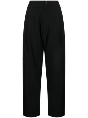 Plisované kalhoty Yohji Yamamoto černé