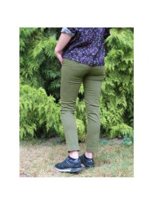 Pantalones chinos slim fit de algodón Mason's verde