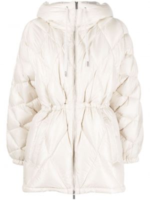 Péřová bunda s kapucí Peserico bílá