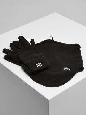 Černé fleecové rukavice Urban Classics Accessoires
