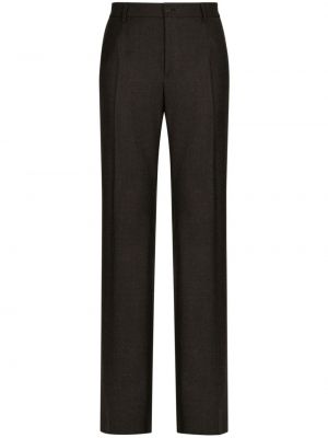 Pantalon droit en laine Dolce & Gabbana noir