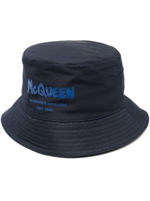 Cepure ar apdruku Alexander Mcqueen zils