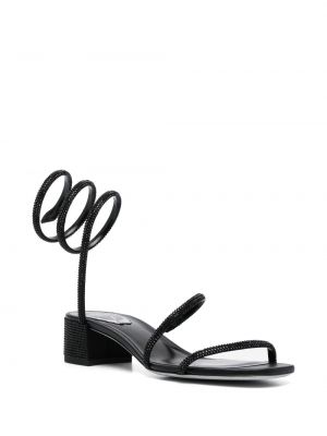 Křišťálové sandály René Caovilla černé