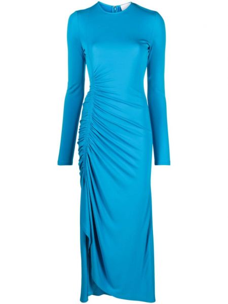 Večernja haljina s draperijom Givenchy plava