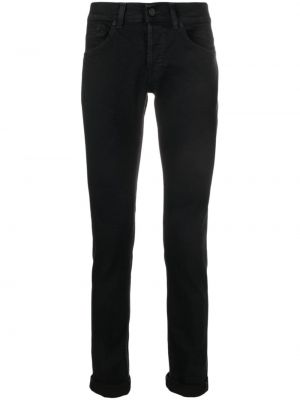 Skinny džíny s výšivkou Dondup černé