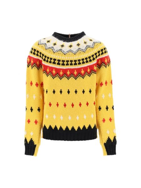 Sweter z alpaki Moncler żółty