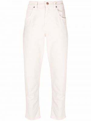 Pantalones slim fit con bolsillos Brunello Cucinelli blanco