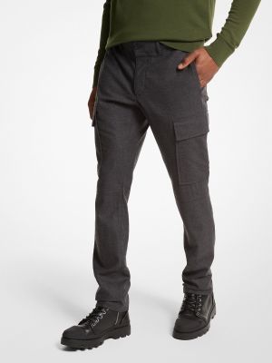 Фланелевые шерстяные брюки карго Michael Kors