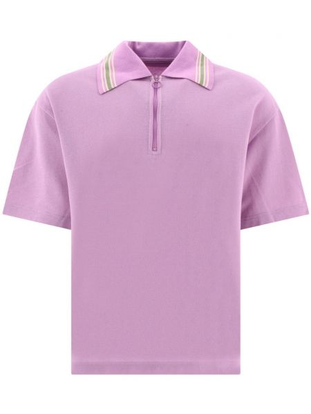 Poloshirt med lynlås Kapital lilla