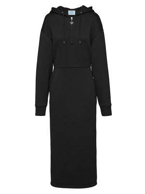 Флисовое платье Prada черное