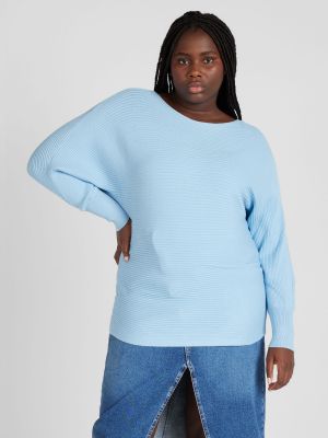 Пуловер Only Carmakoma синьо