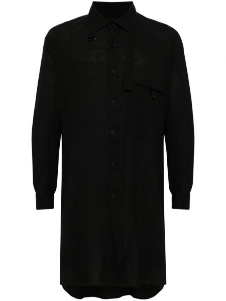 Manteau à col montant Yohji Yamamoto noir