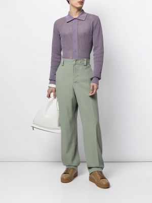 Camisa de punto de malla Bottega Veneta violeta