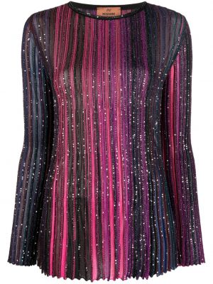 Maglione con paillettes a righe Missoni