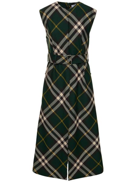 Αμάνικη μίντι φόρεμα Burberry πράσινο