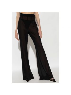 Pantalones de seda Dolce & Gabbana negro