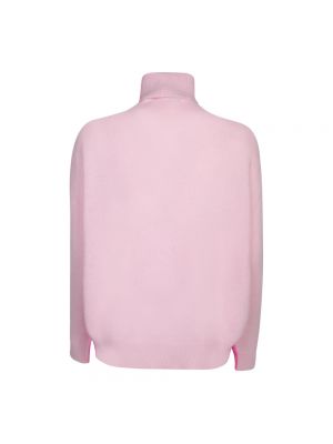 Jersey cuello alto de cachemir con cuello alto de tela jersey Dsquared2 rosa