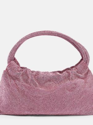 Krištáľová kožená nákupná taška Simkhai ružová