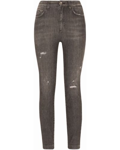Jeans skinny taille haute Dolce & Gabbana gris