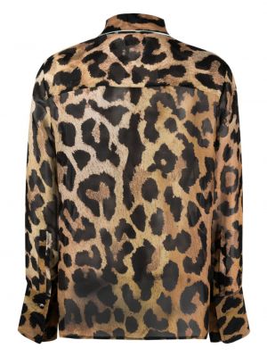 Satin hemd mit print mit leopardenmuster Merci