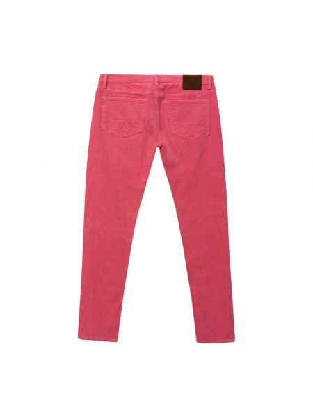 Spodnie slim fit Tom Ford różowe