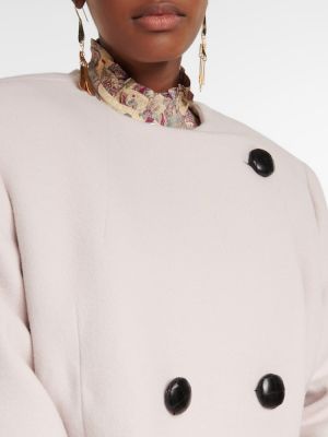 Kašmírová vlněná bunda Isabel Marant růžová