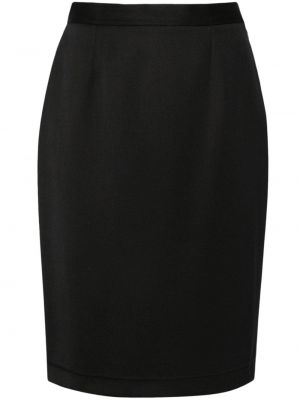 Vlnená puzdrová sukňa Saint Laurent Pre-owned čierna