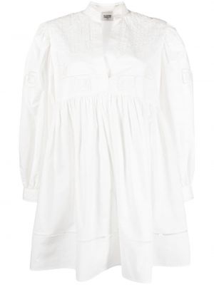 Памучна мини рокля бродирана Claudie Pierlot бяло