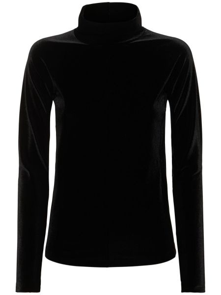 Fløyel turtleneck topp Forte_forte svart