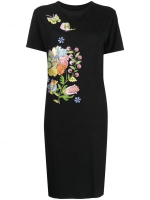 Floral bomull t-skjorte Cynthia Rowley svart