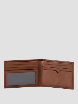 Шкіряний гаманець Levi's® коричневий