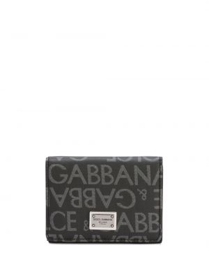 Portefeuille en jacquard Dolce & Gabbana noir