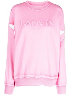 Siuvinėtas džemperis apvaliu kaklu Lanvin rožinė
