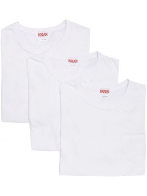 Bavlnené tričko s vreckami Visvim biela