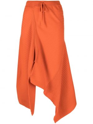 Ασύμμετρη midi φούστα από μαλλί merino Marques'almeida πορτοκαλί