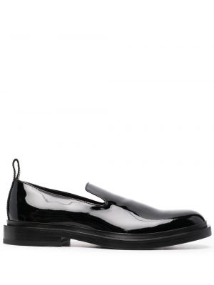 Loafers skórzane na obcasie Officine Creative - сzarny