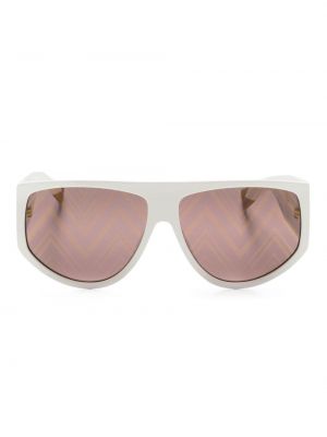 Saulesbrilles ar apdruku Missoni Eyewear balts