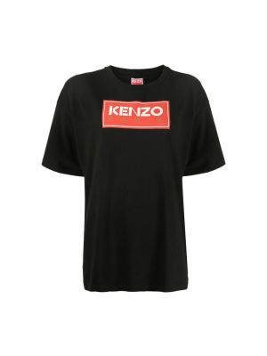 Koszulka z nadrukiem oversize Kenzo czarna